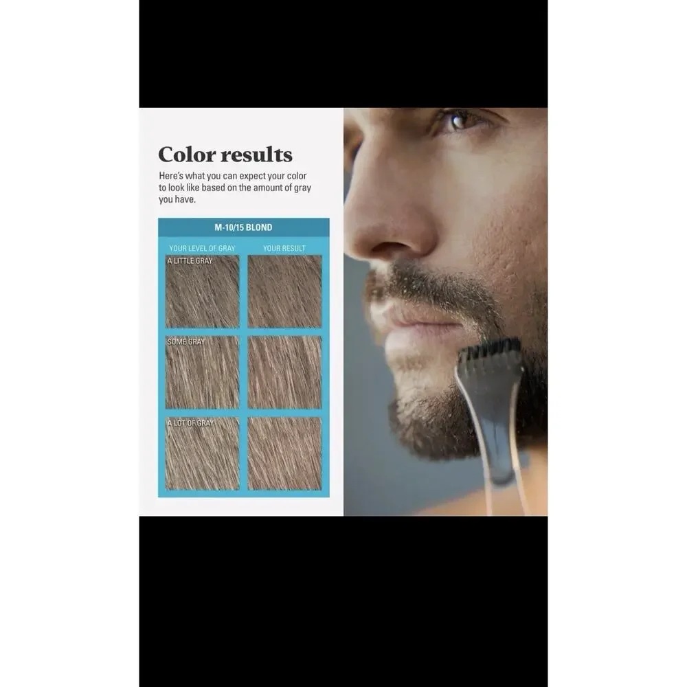 Just For Men Mustache & Beard, M-10/15 Beard Coloring for Gray Hair Blond, 3 Pk